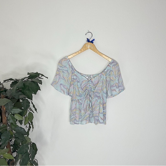 Hippie Rose Tops - Hippie Rose Tie Dye Cropped Top